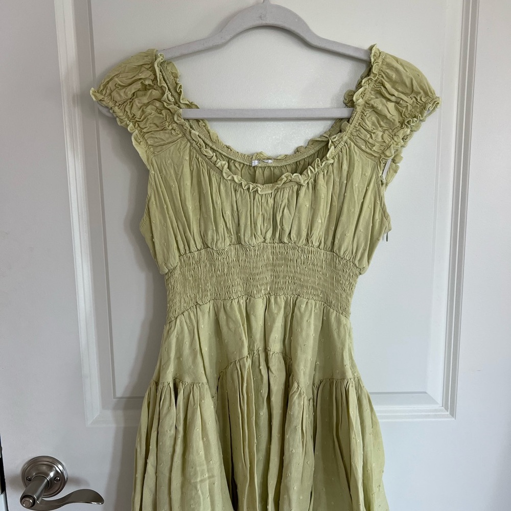 Princess Polly Ruffled Light Green Romper